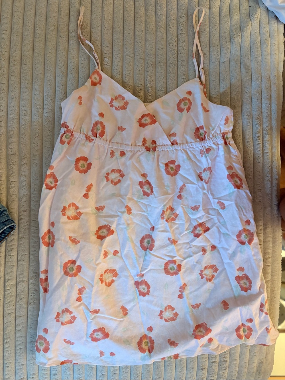 Sunday Best light pink babydoll dress with Pink Coral Floral Print